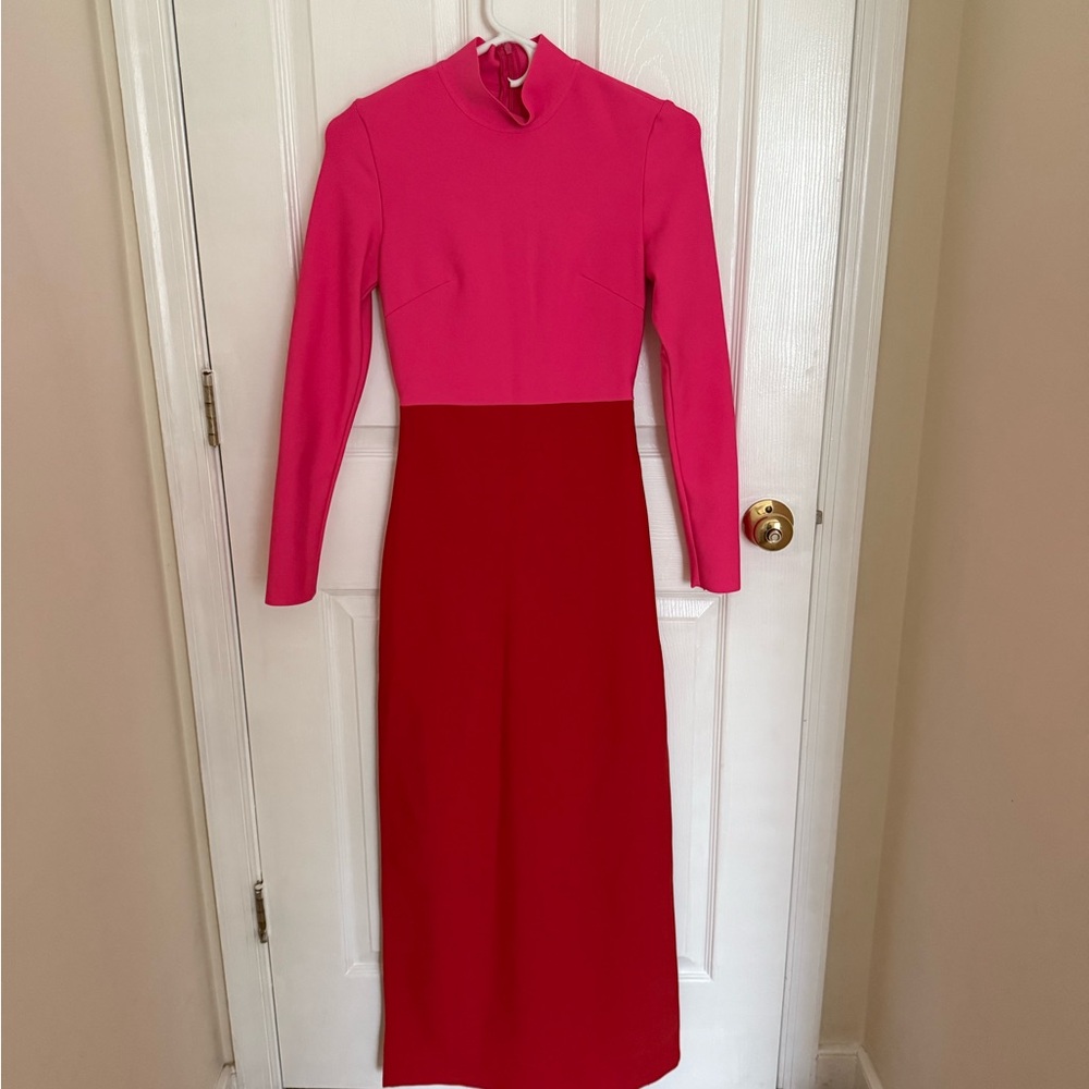 NWOT Elegant Pink and Red Women's Dress